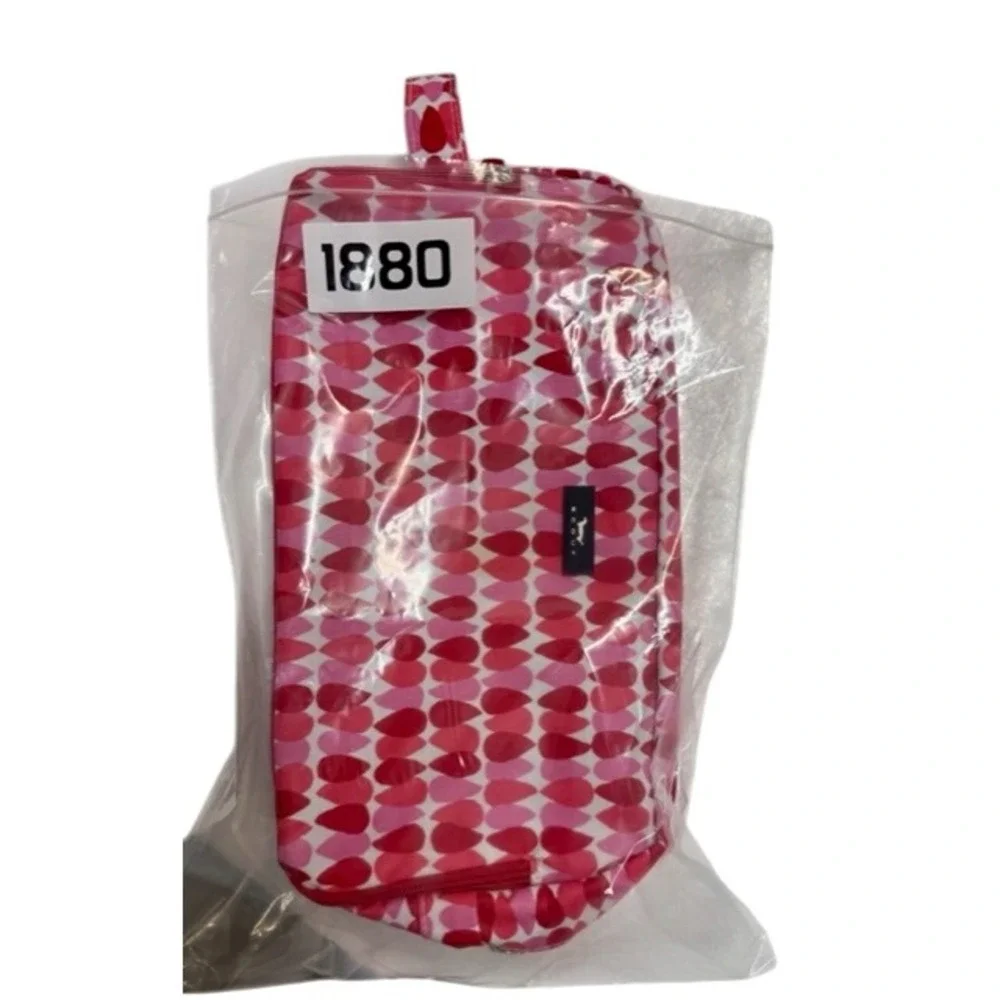 Pink Red‎ Heart Patterned Cosmetic Bag Makeup Pouch Organizer